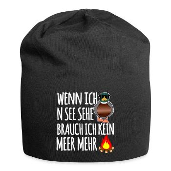 Ente am See - Jersey-Beanie - Schwarz - Vorne
