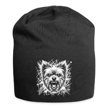 Yorkshire Terrier as Graffiti Street Art - Jersey Beanie - black - Front