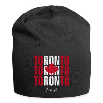 Toronto, Kanada, ich liebe Toronto - Jersey-Beanie - Schwarz - Vorne
