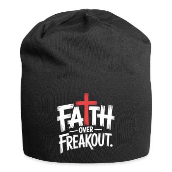 La foi sur la panique La foi en Jésus - Bonnet en jersey - noir - Devant