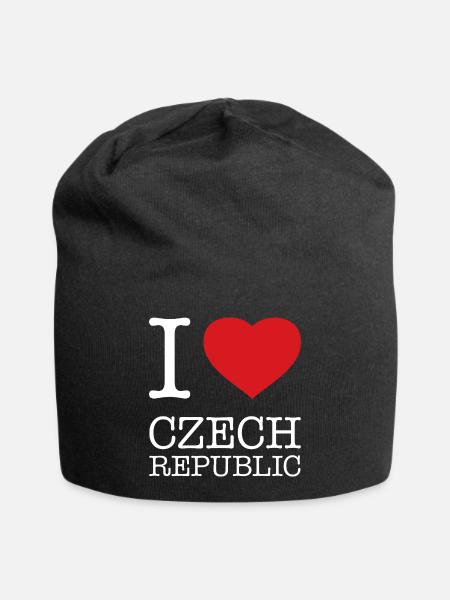 I love Czech Republic Tschechien - Jersey Beanie - black