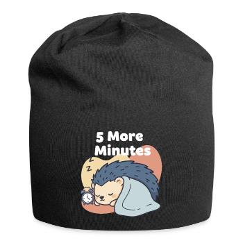 Encore 5 minutes à dormir hérisson - Bonnet en jersey - noir - Devant