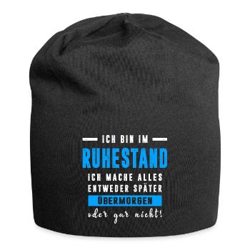 Rentner Ruhestand Geschenkidee - Jersey-Beanie - Schwarz - Vorne