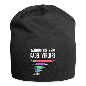 Bad Loser - Humour de padel pour hommes - Bonnet en jersey - noir - Devant
