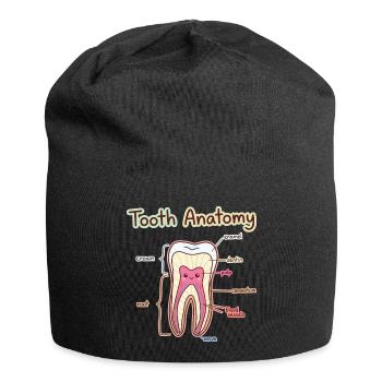 Dentiste assistant dentaire en anatomie dentaire - Bonnet en jersey - noir - Devant