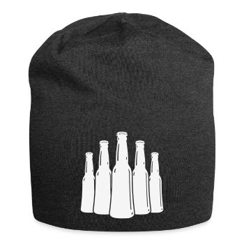 Bierflaschen Silhouette - Jersey-Beanie - Anthrazit - Vorne