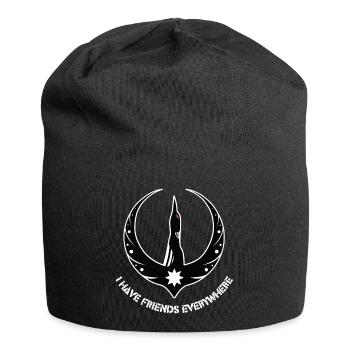 Fou de la Rébellion avec des amis partout - Bonnet en jersey - noir - Devant