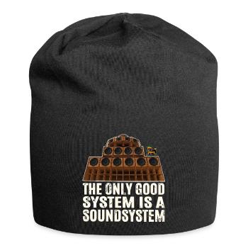 Soundsystem Reggae - Jersey-Beanie - Schwarz - Vorne