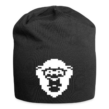 Retro Pixel Chimp Badge - Jersey Beanie - black - Front