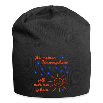 Sonnenschein  - Jersey-Beanie - Schwarz - Vorne