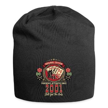 Poker T-Shirt 2001 Geburtstag, Poker Legende Shirt - Jersey-Beanie - Schwarz - Vorne