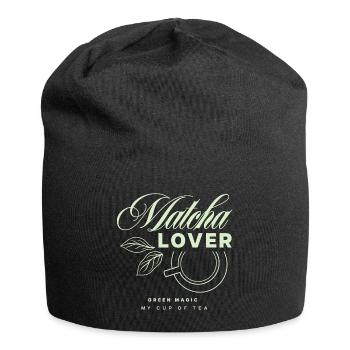 Design du thé Matcha Lover - Bonnet en jersey - noir - Devant