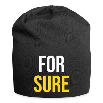 FOR SURE — Viral Humor - Jersey Beanie - black - Front