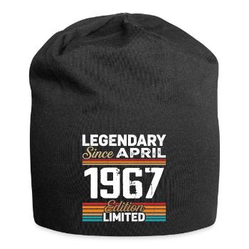 Cadeau Anniversaire Avril 1967 Rétro Avril 1967 - Bonnet en jersey - noir - Devant