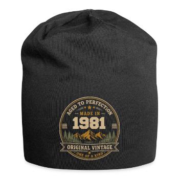 1981 Retro 1981 Vintage, 1981 Geschenk 1981 - Jersey-Beanie - Schwarz - Vorne