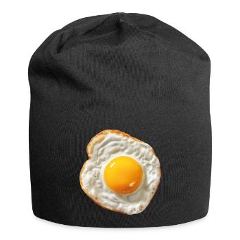 fried egg - Jersey Beanie - black - Front