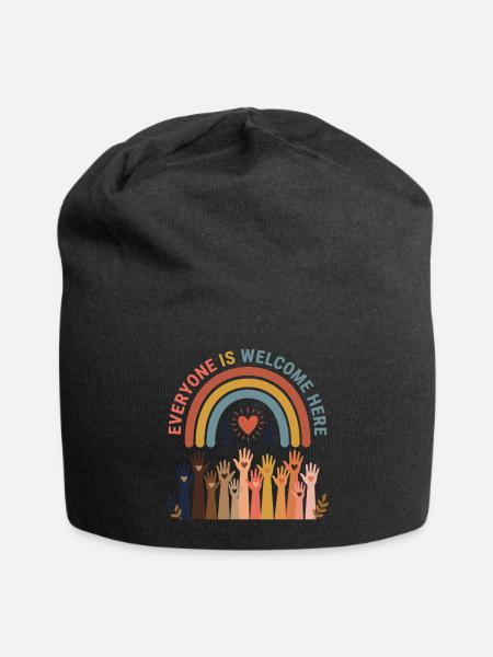LBGTQ Safe Space Pride Month Aufkleber – Safe Space - Jersey-Beanie - Schwarz