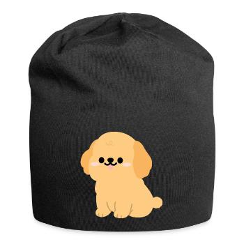 Louveteau Golden Retriever ensoleillé - Bonnet en jersey - noir - Devant