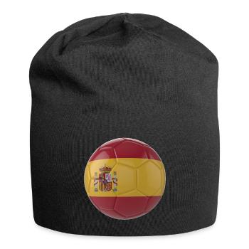 SPANIENS FLAGGE AUF EINEM FUSSBALL - Jersey-Beanie - Schwarz - Vorne