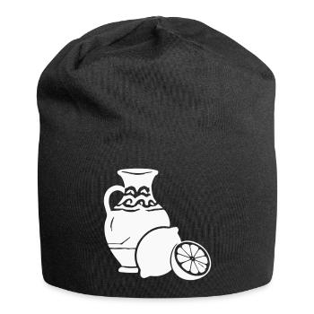 Zitrusvase Stillleben Keramik - Jersey-Beanie - Schwarz - Vorne