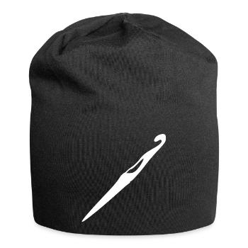 Crochet Crochet Hook Gift - Jersey Beanie - black - Front