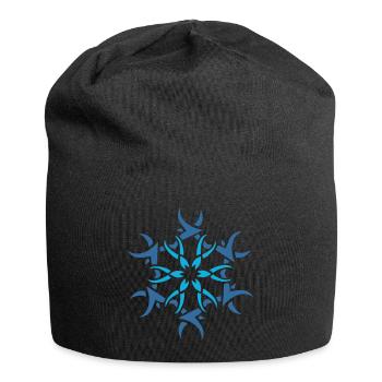 Logo flocon de neige - Bonnet en jersey - noir - Devant