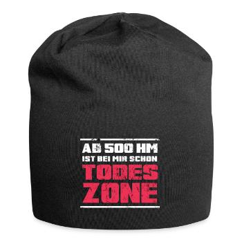Wandermuffel Höhenmeter Bergwanderung Hüttengaudi - Jersey-Beanie - Schwarz - Vorne
