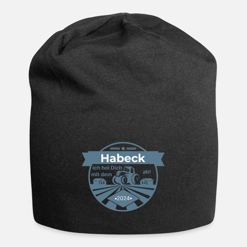 Habeck Ich hol Dich mit dem Traktor ab - Jersey-Beanie - Schwarz