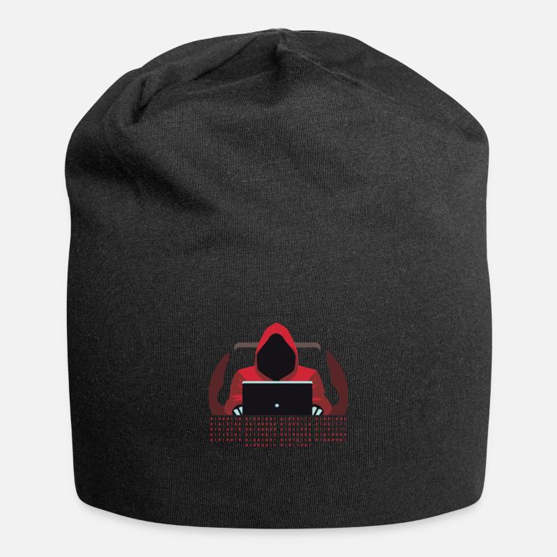 Code binaire hacker - Bonnet en jersey - noir