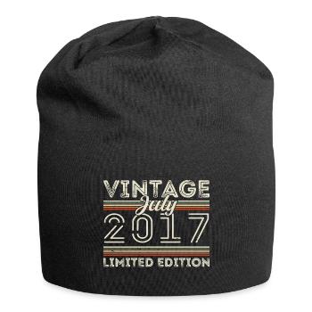 Juli 2017 Juli Geburtstagsgeschenk Juli 2017 - Jersey-Beanie - Schwarz - Vorne