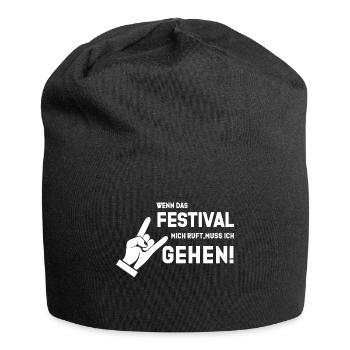 Festival Shirt · Open Air Party · Music Gift - Jersey Beanie - black - Front