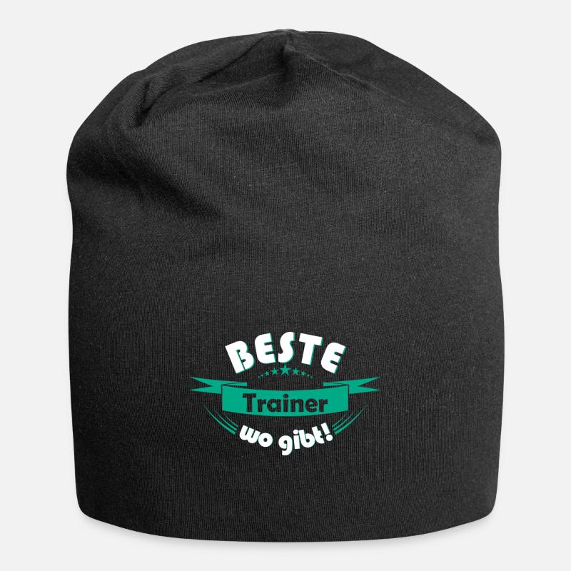 Trainer - Jersey-Beanie - Schwarz