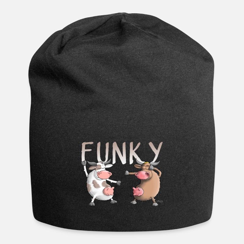 Funky, Crazy, Fun - Bonnet en jersey - noir