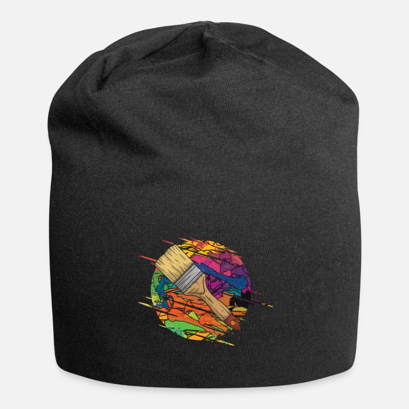 Pinsel Streichen - Jersey-Beanie - Schwarz