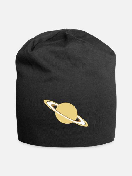 Saturn Cartoon - Jersey-Beanie - Schwarz