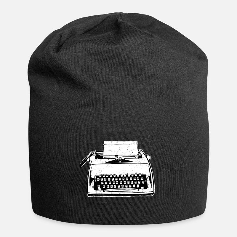 typewriter - Jersey Beanie - black