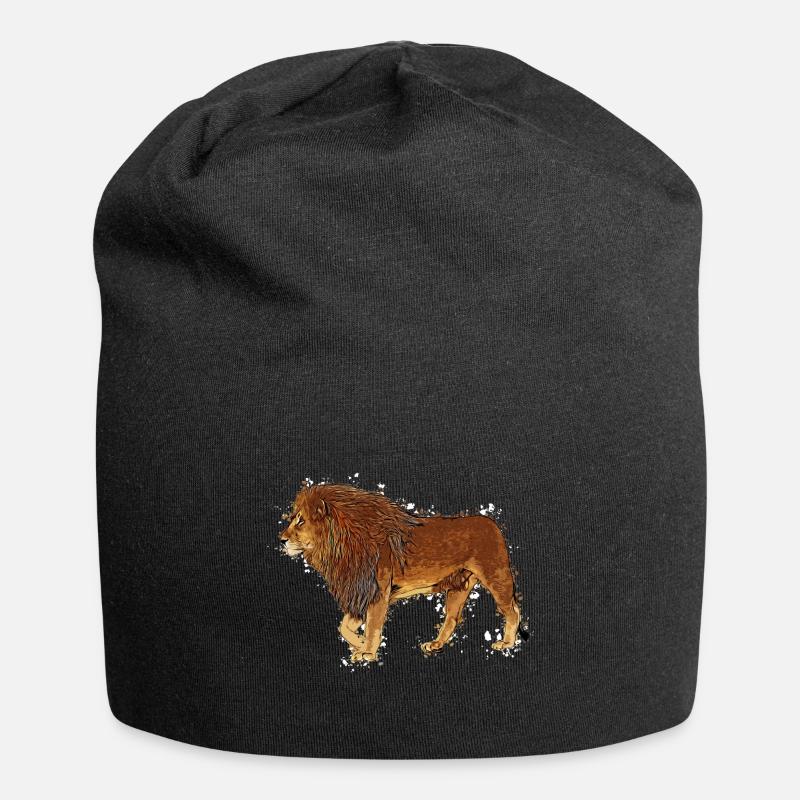 Lion - Jersey Beanie - black