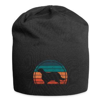 Cavalier King Charles Spaniel Maman Vintage Rétro - Bonnet en jersey - noir - Devant