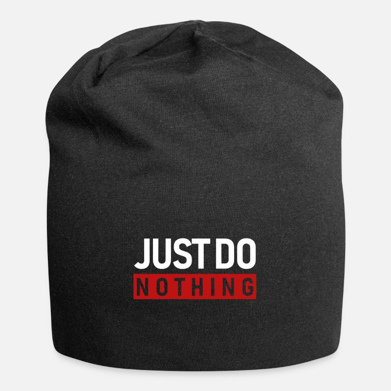 JUST DO NOTHING - Jersey Beanie - black
