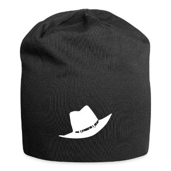 Chapeau en blanc - Bonnet en jersey - noir - Devant