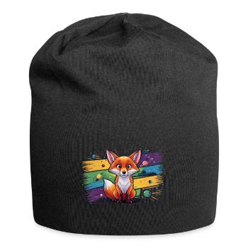 Fox - Illustration - Jersey Beanie - black - Front
