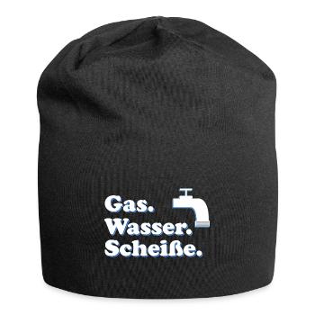 Gas Wasser Scheiße | Klempner - Jersey-Beanie - Schwarz - Vorne