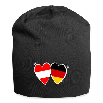 Österreicher Deutsche Liebe - Jersey-Beanie - Schwarz - Vorne