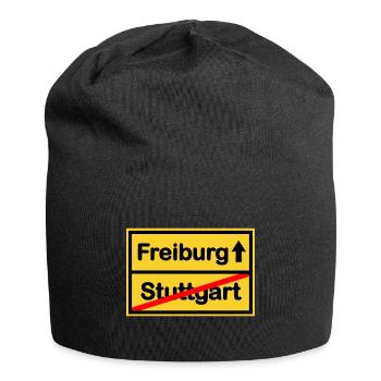 Die Freiburger - Jersey-Beanie - Schwarz - Vorne