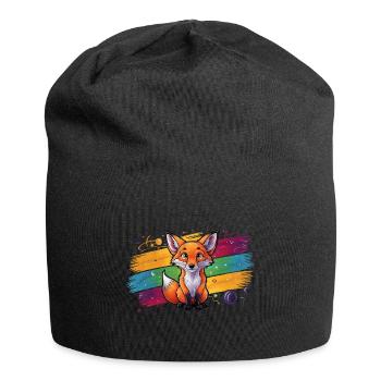 Fox - Illustration - Jersey Beanie - black - Front