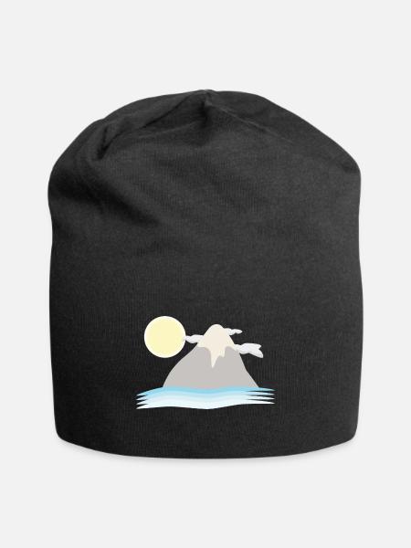 Berg Berge - Jersey-Beanie - Schwarz