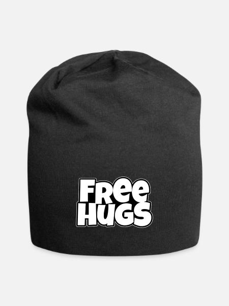 Free Hugs - Jersey-Beanie - Schwarz
