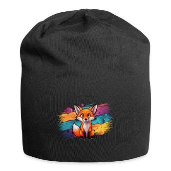 Fox - Illustration - Jersey Beanie - black - Front