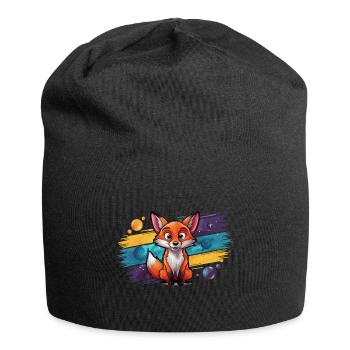 Fox - Illustration - Jersey Beanie - black - Front