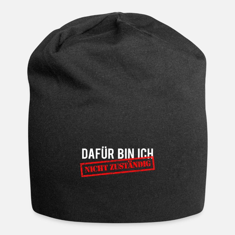 Dafür bin ich nicht zuständig! - Jersey-Beanie - Schwarz